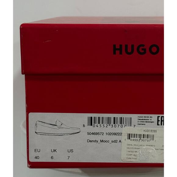 HUGO Dandy Beige Suede Driver Moccasins Loafers Mens Size 7 Made In Portugal NIB main image 10